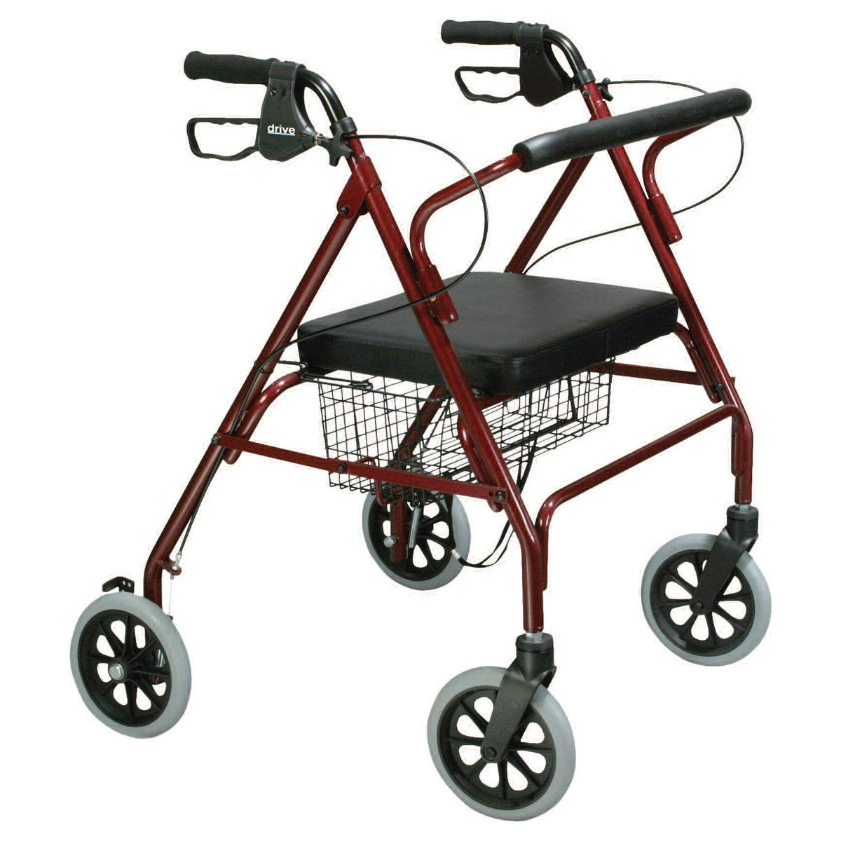Foldable Bariatric Rollator Walker with Seat, Red M33053