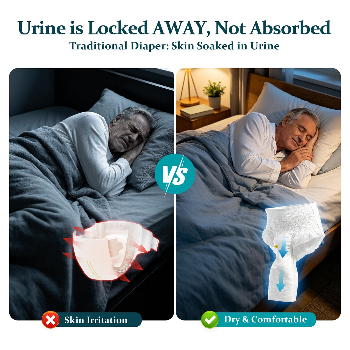 Leak Proof Adult Urine Pants with Urine Bag S2572