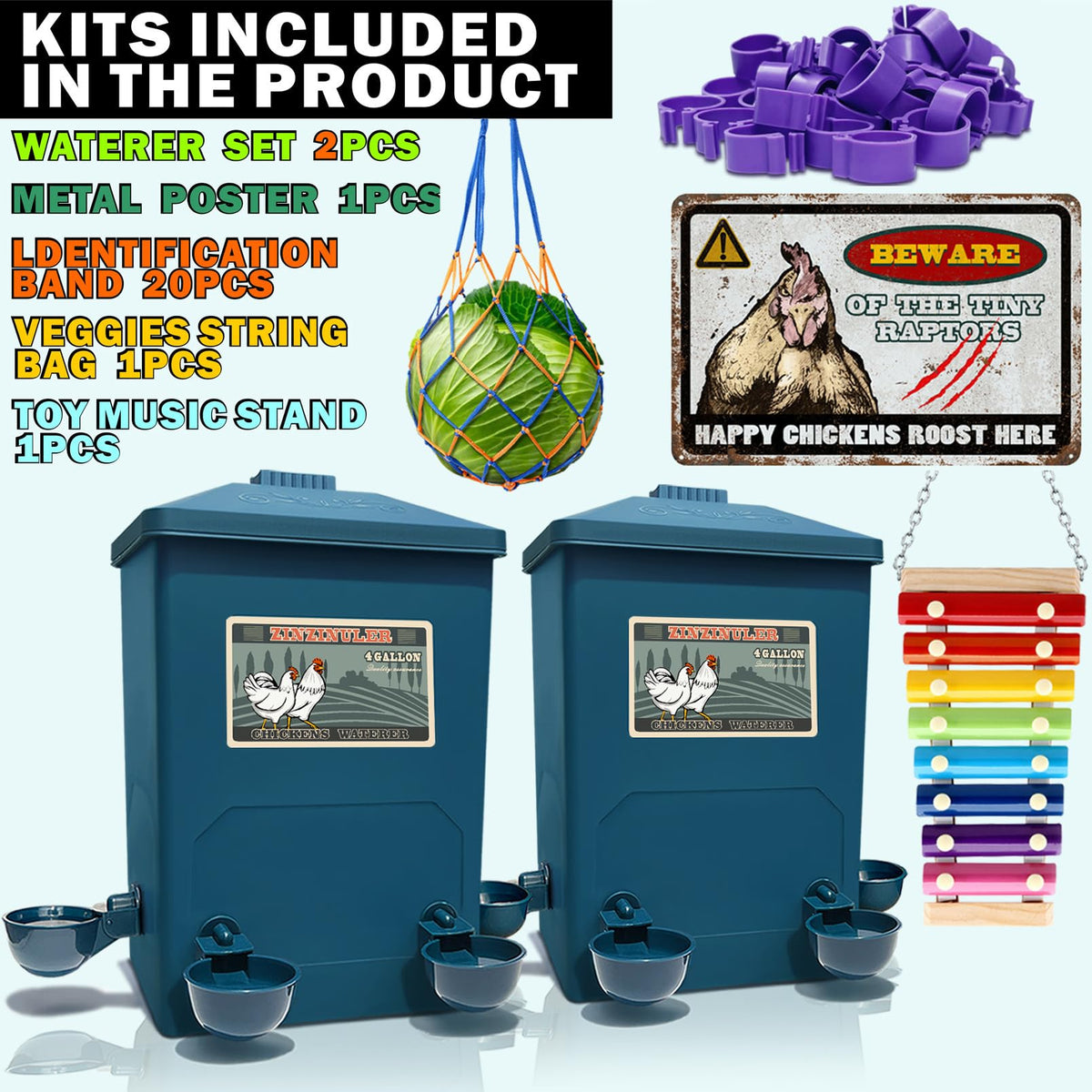 6 Gallon Chicken Waterer 2-Pack E874007