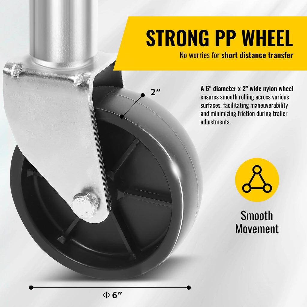10" 1,000 lb Capacity Trailer Jack with Wheel C746
