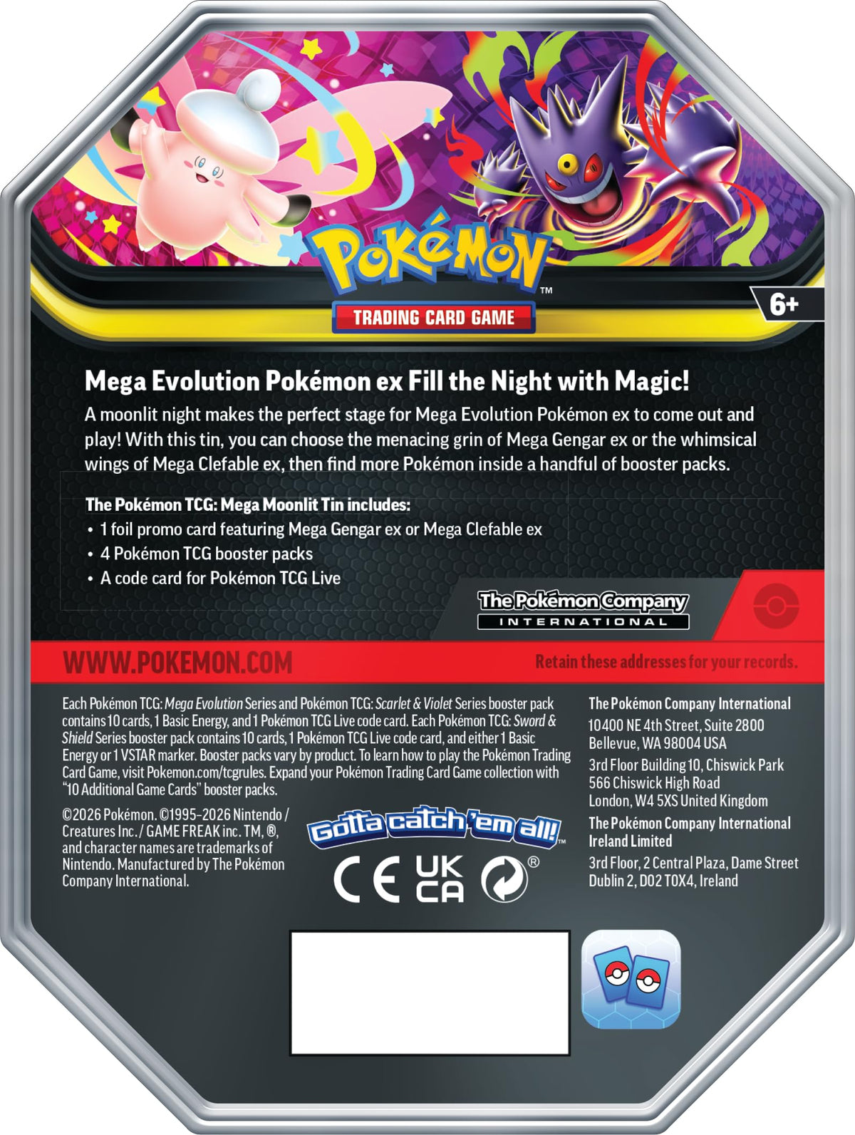 Pokémon TCG Mega Clefable Tin J6349