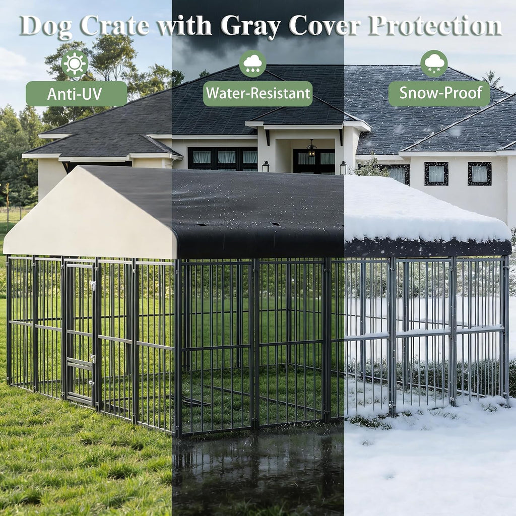 10x14FT Heavy Duty Large Dog Kennel Outdoor R512233