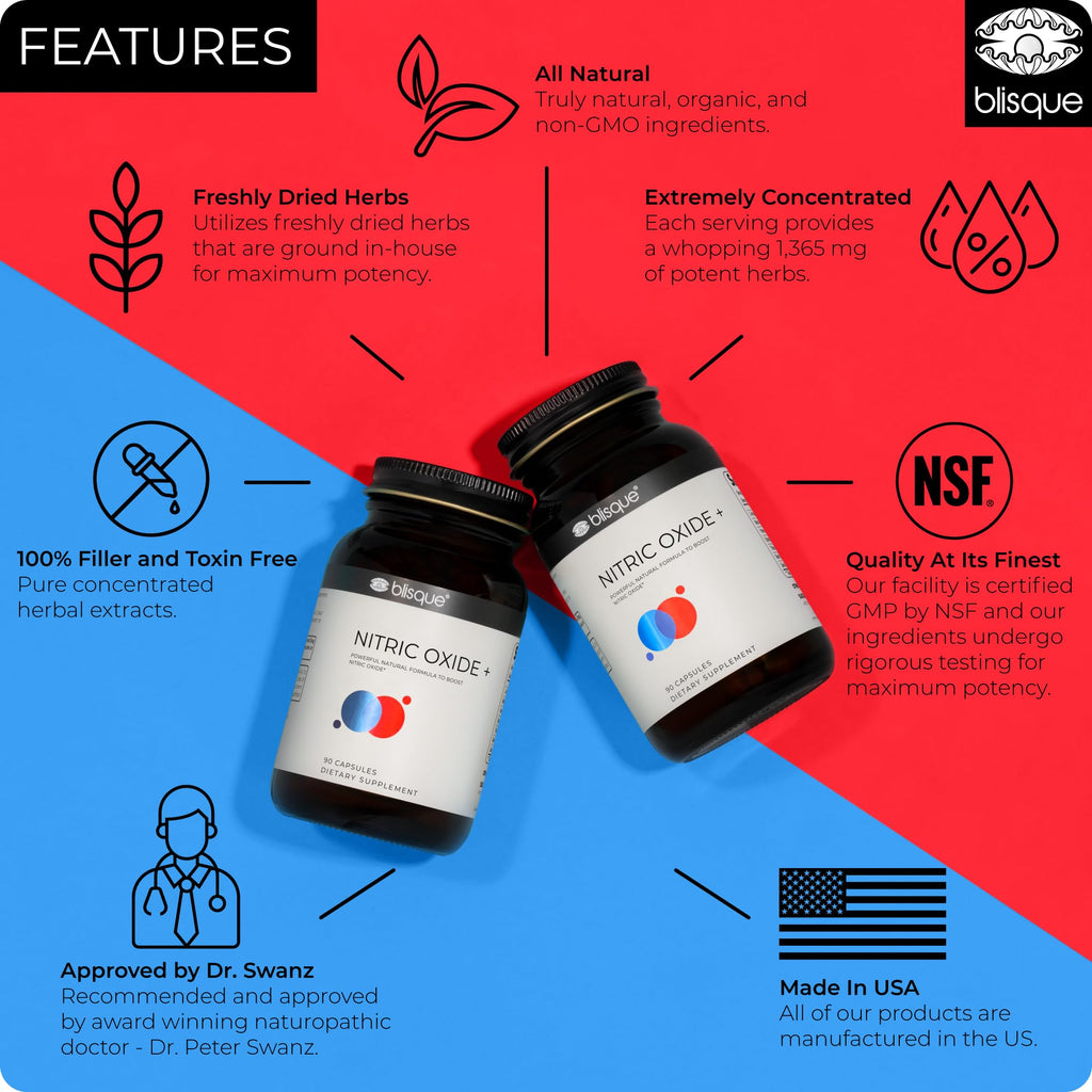 90 Capsules Vegan Non-GMO Nitric Oxide Booster Supplement with L-Arginine, Cayenne Fruit, and Beet Root K4006