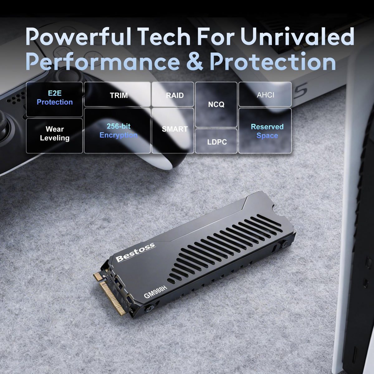 1TB PCIe 4.0 NVMe M.2 2280 SSD with Heatsink T162