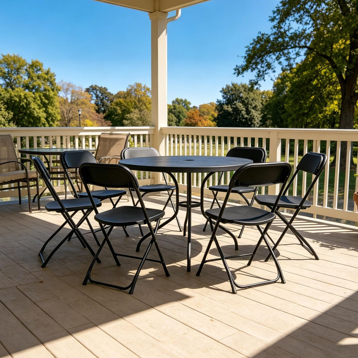 Plastic Folding Chairs Set of 10 W96331