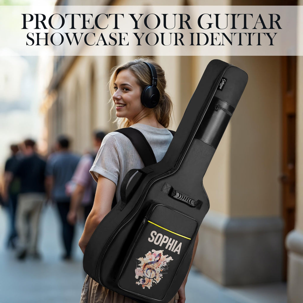Soft Water Resistant Padded Guitar Gig Bag with Shoulder Straps and Pockets H243908