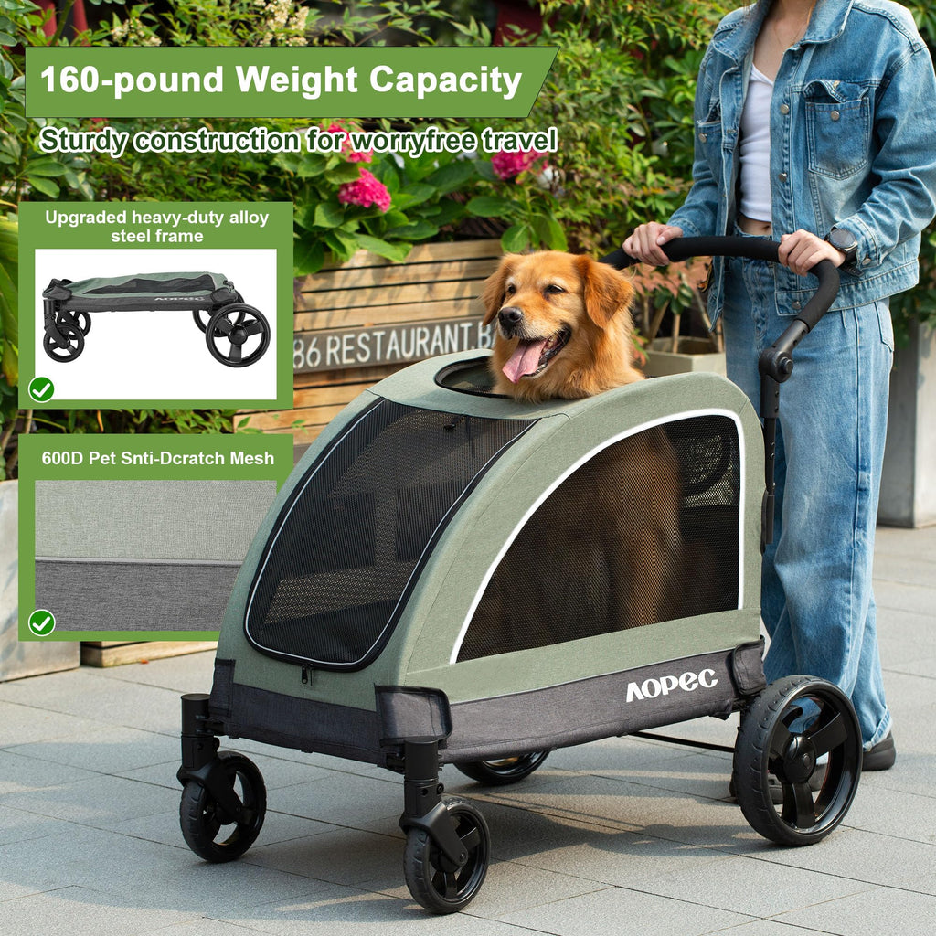Green Dog Stroller 160 lbs Capacity T747