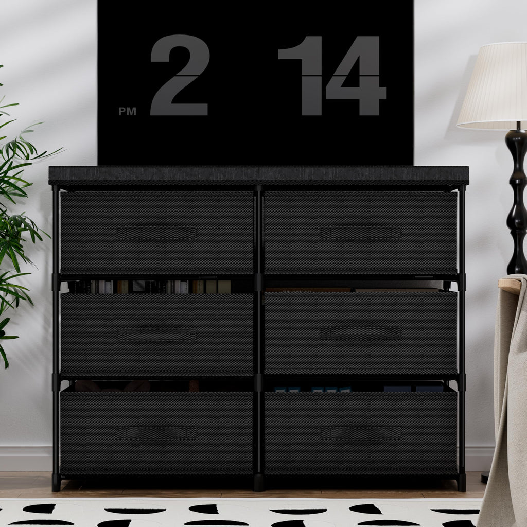 6 Drawer Fabric Dresser Storage Tower I1770