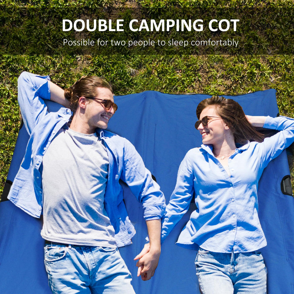 2 Person Folding Camping Cot with Carry Bag G32458