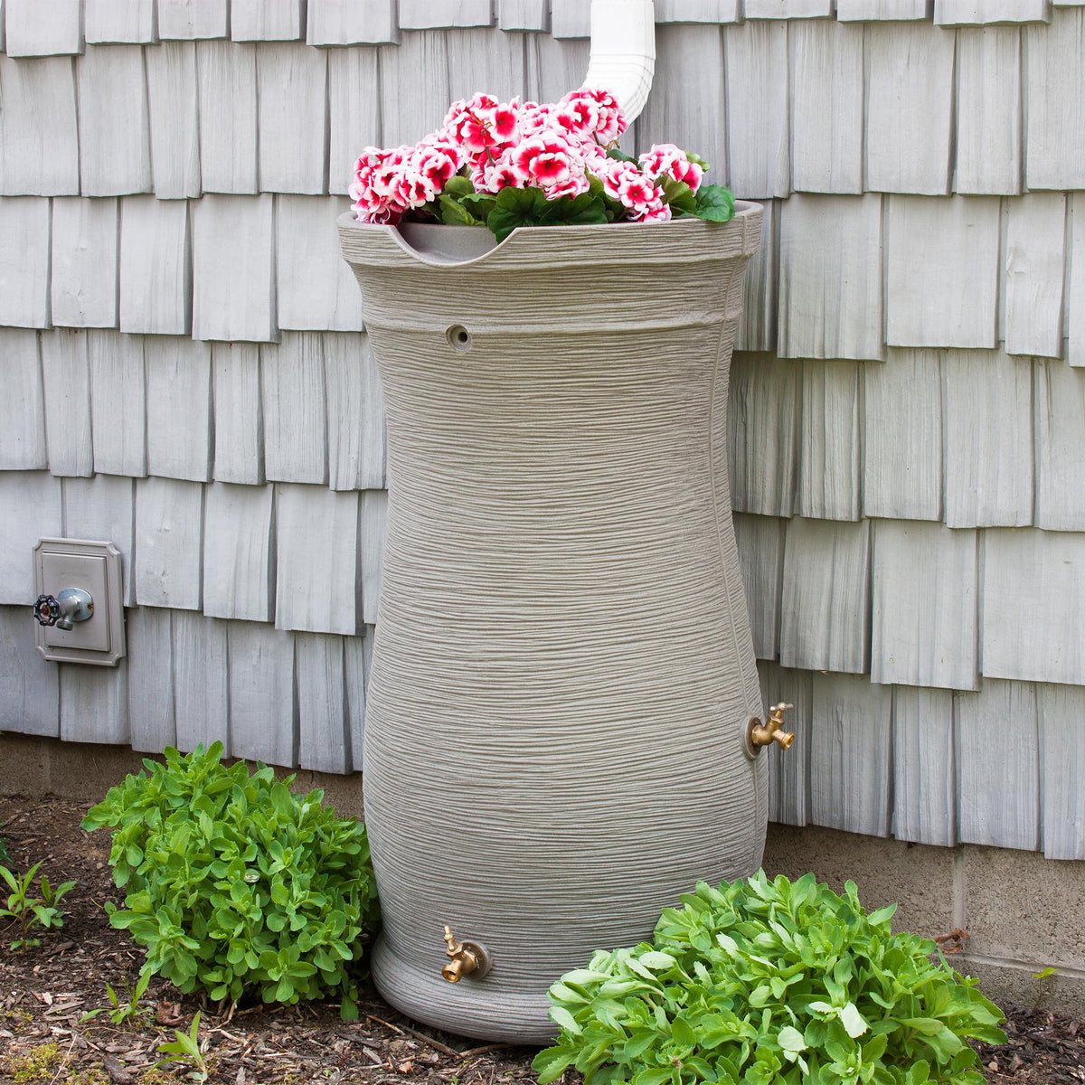 50-Gallon Rain Saver Barrel with 2 Brass Spigots and Screen X40955