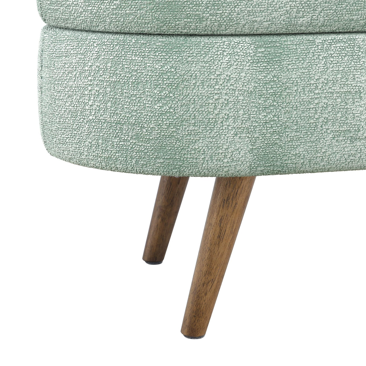 Oval Storage Bench with Rubber Wood Legs I872