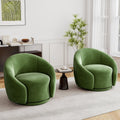 Green Velvet Swivel Barrel Chair Set of 2 B535996