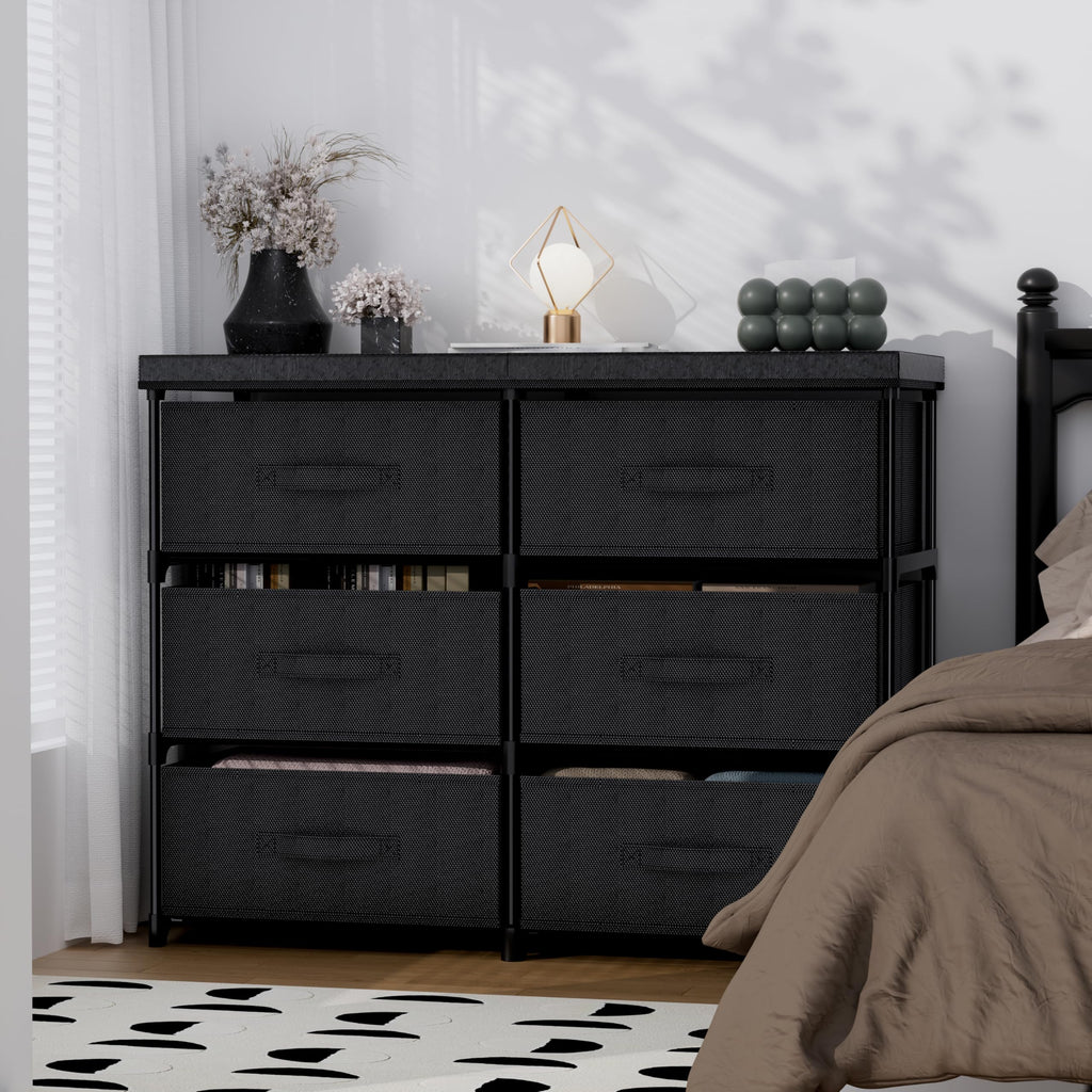 6 Drawer Fabric Dresser Storage Tower I1770