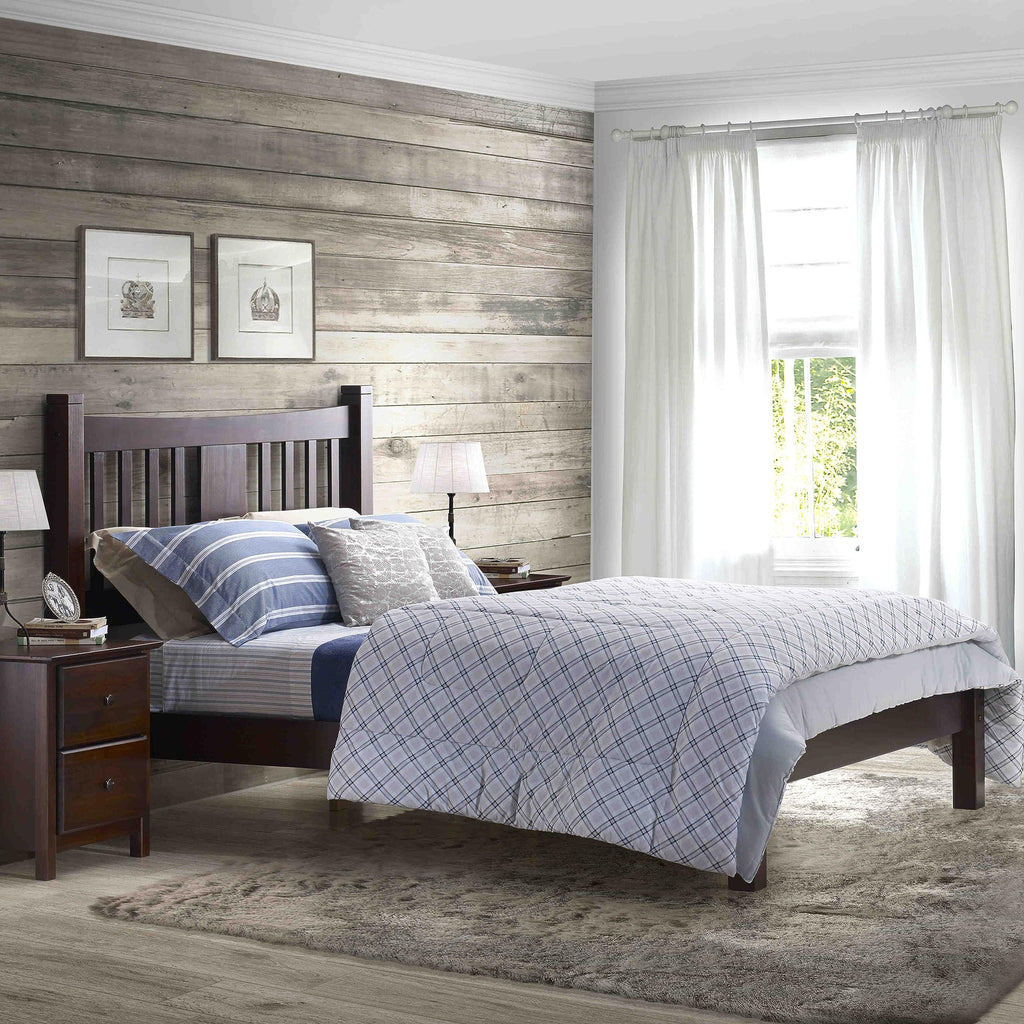 King Size Cherry Solid Wood Platform Bed R563157