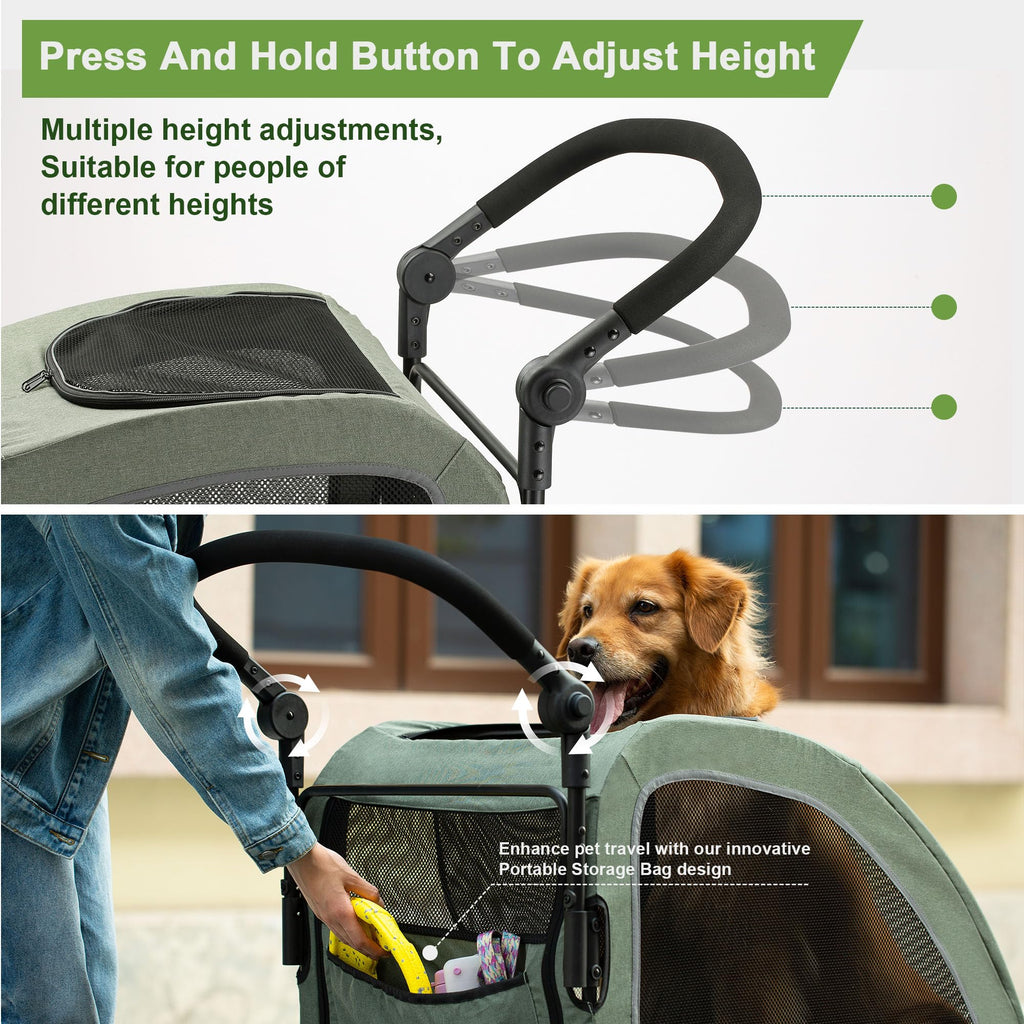 Green Dog Stroller 160 lbs Capacity T747