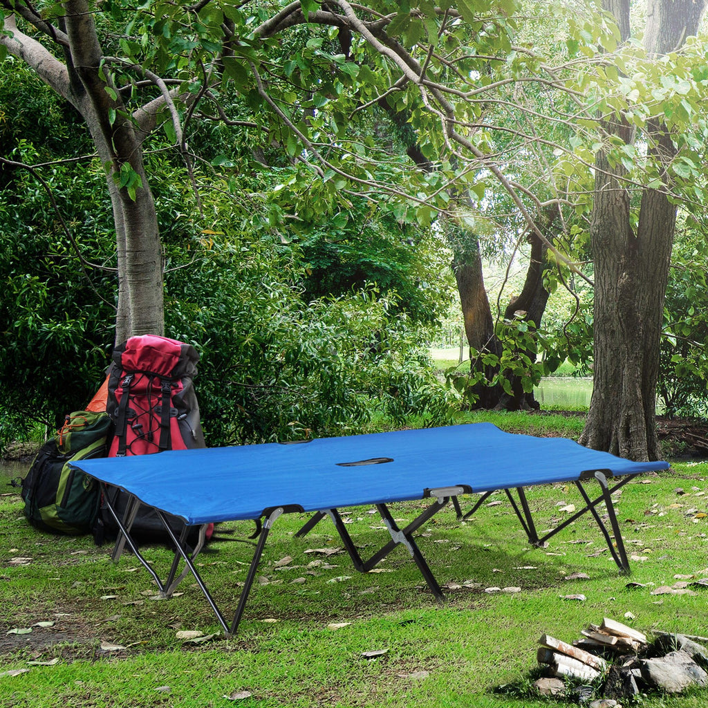 2 Person Folding Camping Cot with Carry Bag G32458