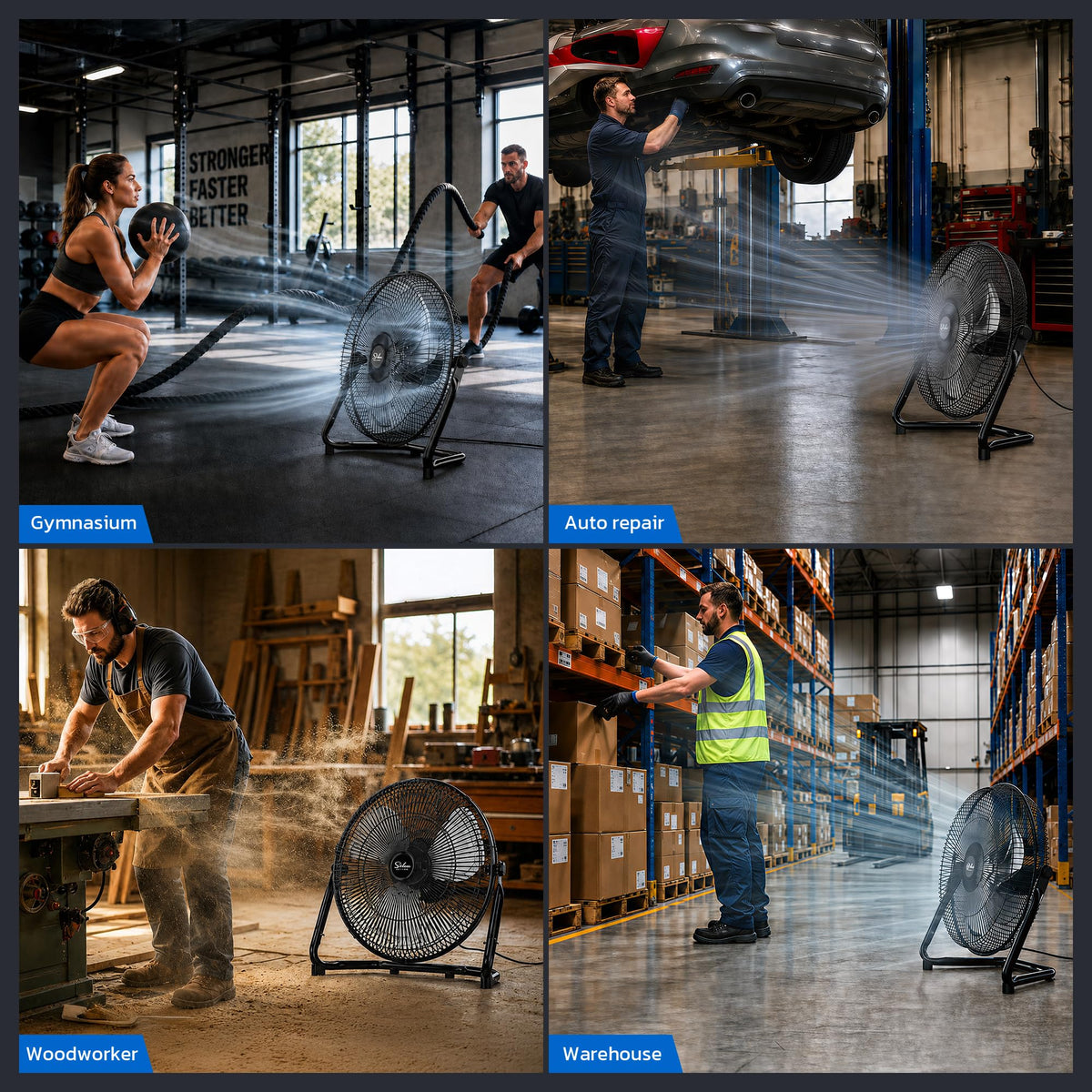20-Inch 3-Speed High Velocity Industrial Floor Fan K1995