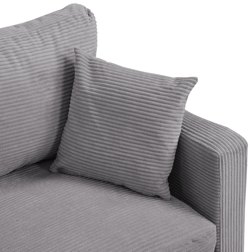 Light Gray Oversized Sleeper Sofa Chair Z699